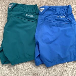 2 shorts 5 “ lengths Columbia PFG shorts